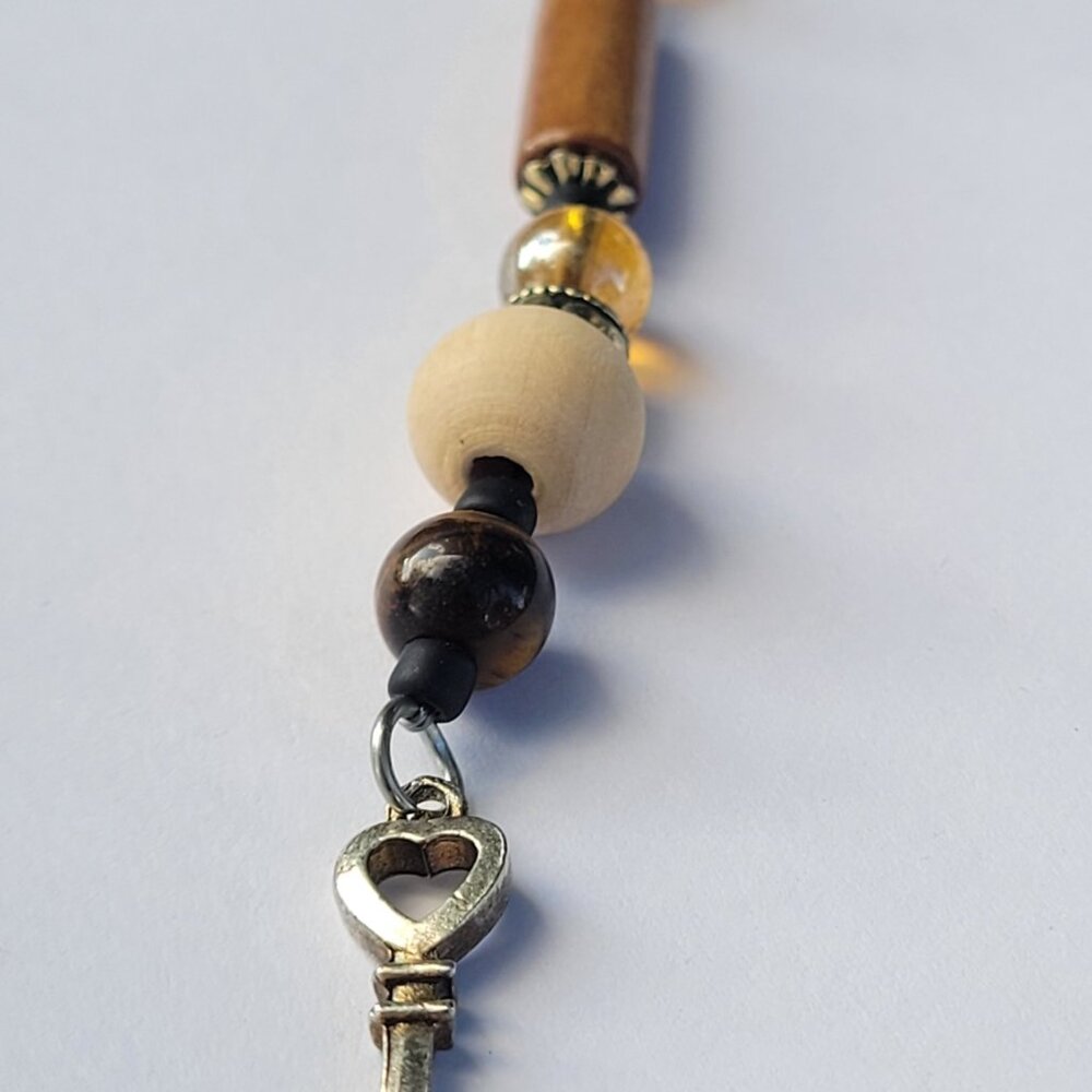 Silver Heart Key Keychain - Handmade - Picture 7 of 9